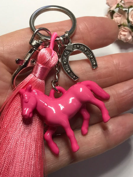 Porte-clés cheval porte bonheur, cadeau pour cavalière, cadeau pour amateur chevaux, breloque cheval kawaii, porte clés fer à cheval chance