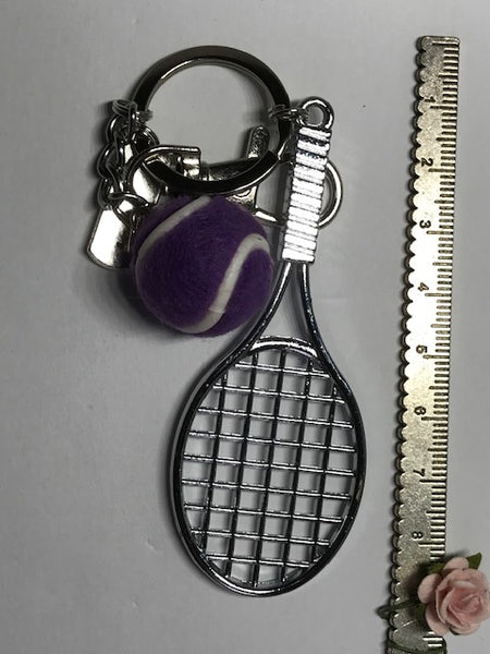 Porte-clés raquette de tennis et balle, cadeau pour joueur de tennis, raquette de tennis kawaii breloque, cadeau pour amateur tennis balle