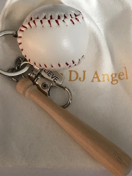 Porte-clés baseball, porte clé batte et balle, cadeau pour papa baseball, cadeau joueur de baseball, batte breloque kawaii et balle.
