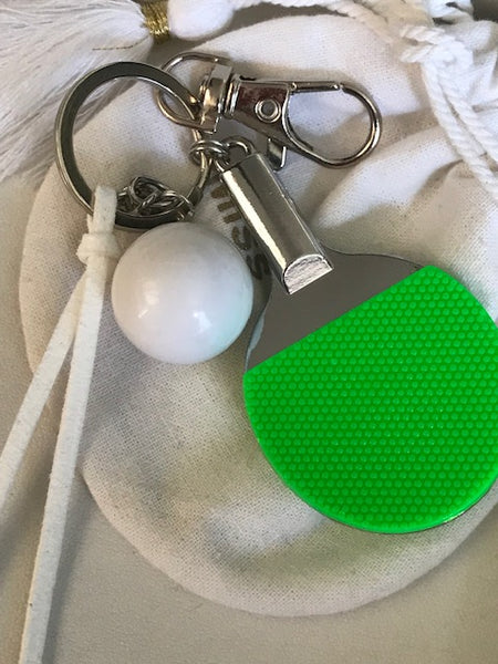 Porte-clés ping pong raquette balle, porte-clés tennis de table
